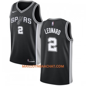 Maillot NBA San Antonio Spurs Kawhi Leonard 2 Nike 2017-18 Noir Swingman - Homme